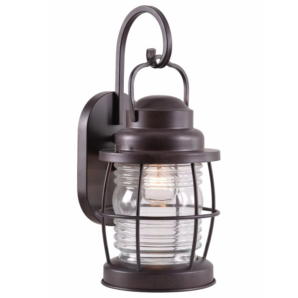 Kenroy Beacon 1-Light Outdoor Wall Lantern In Blackened Gilded Copper 3 Kenroy Beacon 1-Light Outdoor Wall Lantern In Blackened Gilded Copper