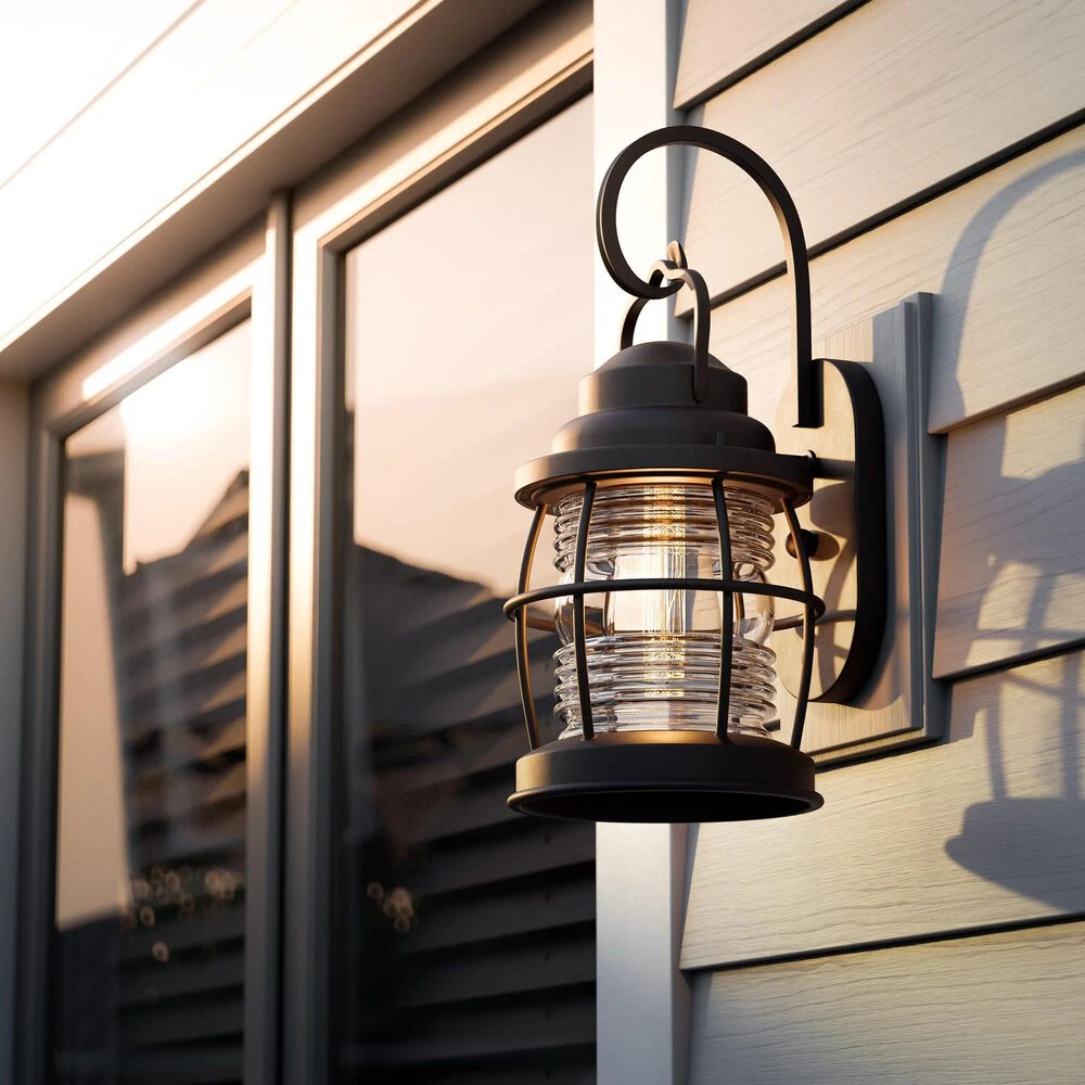 Kenroy Beacon 1-Light Outdoor Wall Lantern In Blackened Gilded Copper 5 Kenroy Beacon 1-Light Outdoor Wall Lantern In Blackened Gilded Copper - Image 3