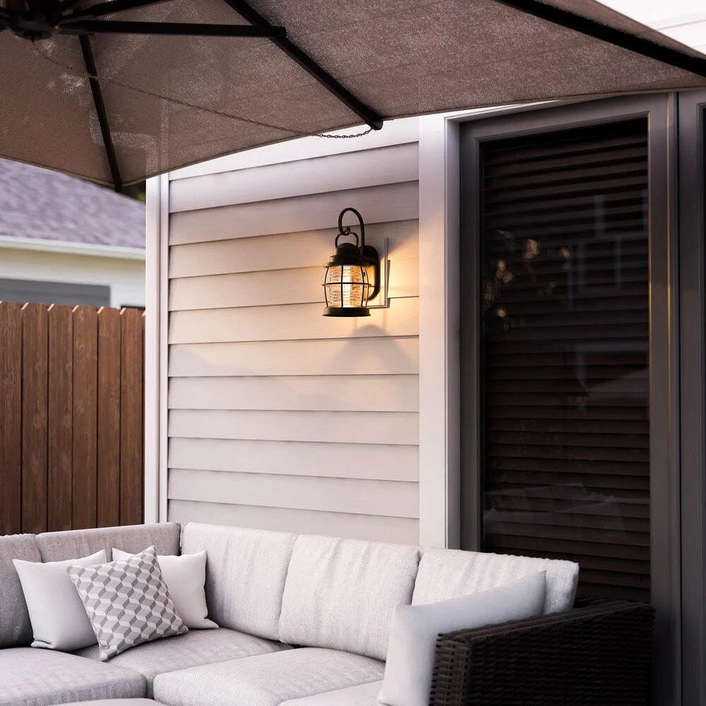 Kenroy Beacon 1-Light Outdoor Wall Lantern In Blackened Gilded Copper 6 Kenroy Beacon 1-Light Outdoor Wall Lantern In Blackened Gilded Copper - Image 4