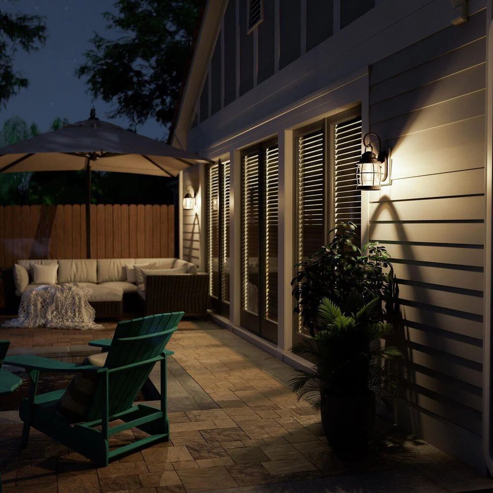 Kenroy Beacon 1-Light Outdoor Wall Lantern In Blackened Gilded Copper 10 Kenroy Beacon 1-Light Outdoor Wall Lantern In Blackened Gilded Copper - Image 8