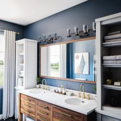 Kenroy Carleigh 4-Light Vanity In Matte Black And Antique Brass -Home Decor Store 63694400 7