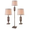 Kenroy Regalto 3-Piece Lamp Set In Driftwood 1 Kenroy Regalto 3-Piece Lamp Set In Driftwood -Home Decor Store 63694566 1