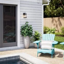 Kenroy Gavin 1-Light Small Outdoor Wall Lantern In Forged Graphite -Home Decor Store 63694673 3