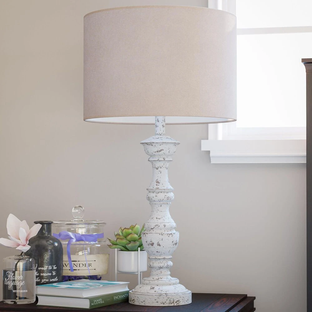 Kenroy Georgia Table Lamp In Chalk White 4 Kenroy Georgia Table Lamp In Chalk White - Image 2