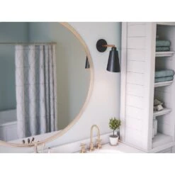 Kenroy Alvar 1-Light Sconce In Matte Black And Antique Brass 14 Kenroy Alvar 1-Light Sconce In Matte Black And Antique Brass -Home Decor Store 63694749 5