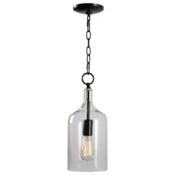 Kenroy Capri 1-Light Mini Pendant In Blackened Oil Rubbed Bronze