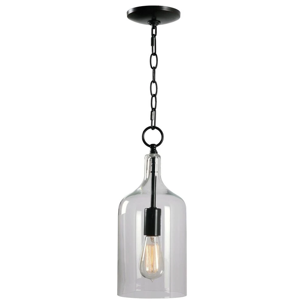 Kenroy Capri 1-Light Mini Pendant In Blackened Oil Rubbed Bronze 3 Kenroy Capri 1-Light Mini Pendant In Blackened Oil Rubbed Bronze