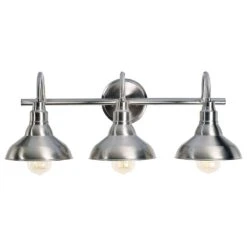 Kenroy Dale 3-Light Vanity In Brushed Steel