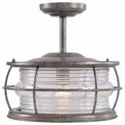 Kenroy Beacon 1-Light Convertible Flush In Flint