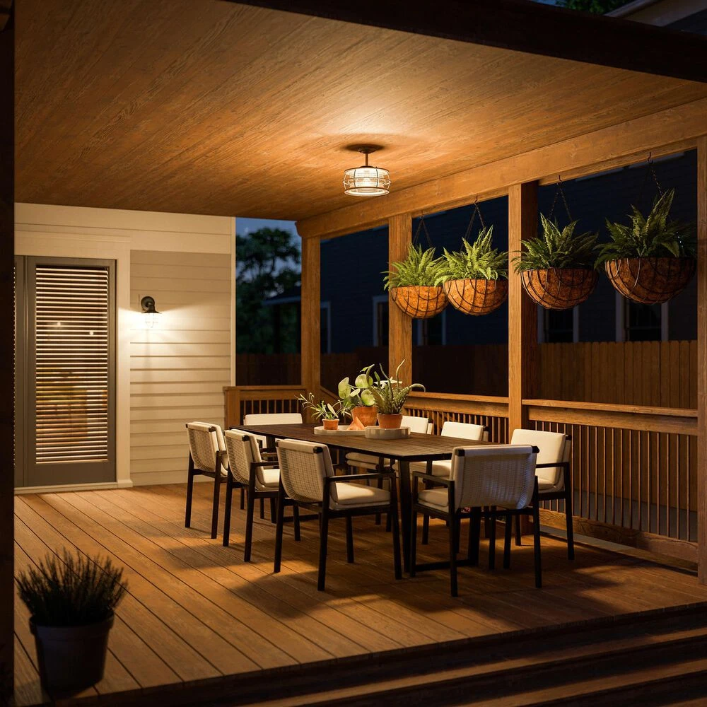 Kenroy Beacon 1-Light Convertible Flush In Flint 9 Kenroy Beacon 1-Light Convertible Flush In Flint - Image 7