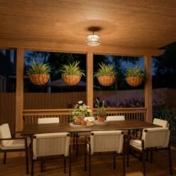 Kenroy Beacon 1-Light Convertible Flush In Flint 17 Kenroy Beacon 1-Light Convertible Flush In Flint -Home Decor Store 63694855 8